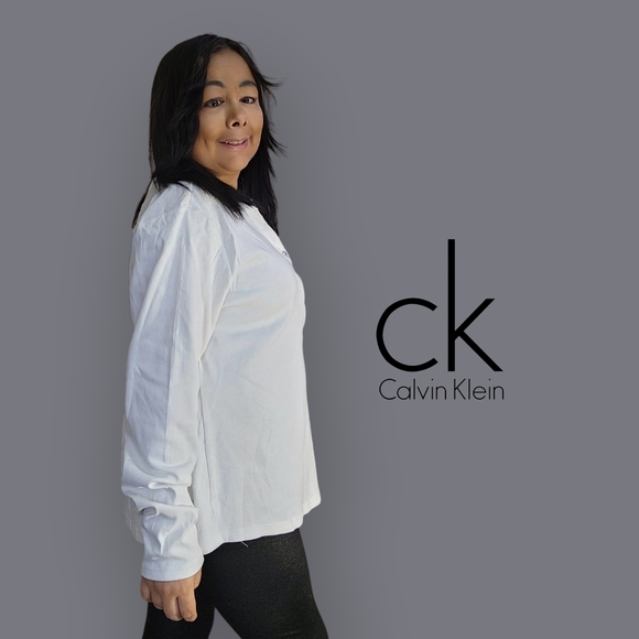 CALVIN KLEIN WOMENS WHITE SHIRT - Picture 3 of 9